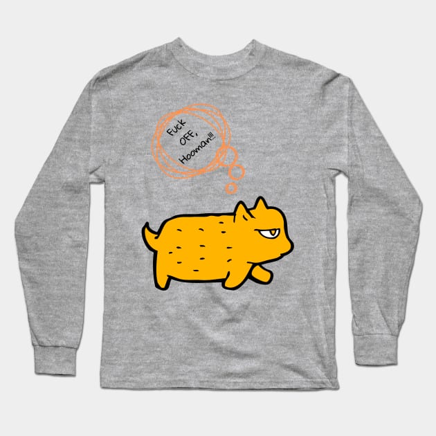 "I am Not Amused, Bite me" Cat. Long Sleeve T-Shirt by MotivaMatrix